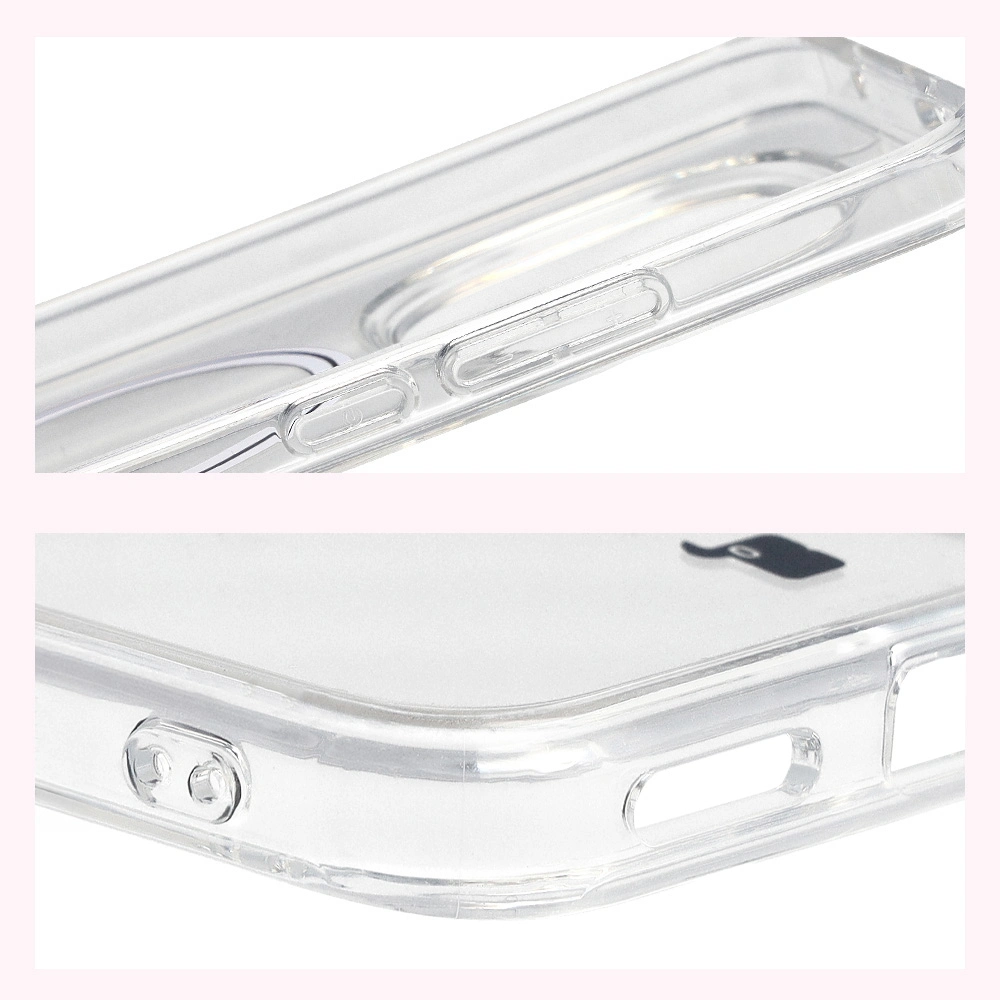 Wzmocnione narożniki i podwyższone ranty ekranu w etui Bizon Case CrystalO do Xiaomi Redmi Note 15 Pro Plus 5G / Poco M8 Pro